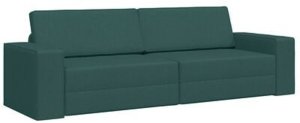 vidaXL Sofa Łóżko 2-w-1 Ciemnozielona 245x150x60.5 cm Tkanina 3