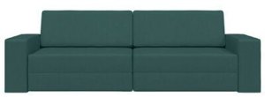 vidaXL Sofa Łóżko 2-w-1 Ciemnozielona 245x150x60.5 cm Tkanina 7