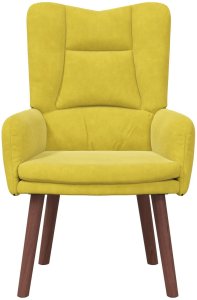 vidaXL Fotel Relaksacyjny Żółty Velvet 4