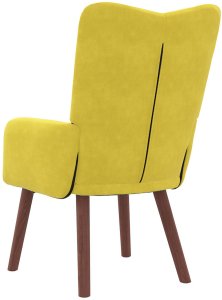 vidaXL Fotel Relaksacyjny Żółty Velvet 6