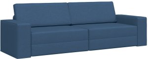 vidaXL Sofa Łóżko 2-w-1 Niebieska 245x150x60.5 cm Tapicerka 2