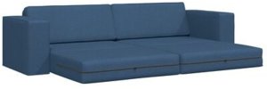 vidaXL Sofa Łóżko 2-w-1 Niebieska 245x150x60.5 cm Tapicerka 5