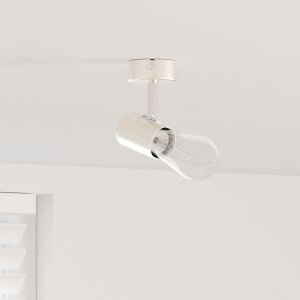 vidaXL Reflektor sufitowy  1-kierunkowy regulowany szczotkowany nikiel E27 1