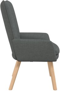 vidaXL Fotel relaksacyjny ciemnoszary materiał 3