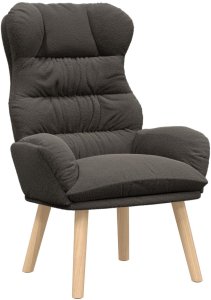 vidaXL Fotel relaksacyjny Ciemnoszary Tkanina przypominająca wełnę 2