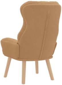 vidaXL Fotel relaksacyjny w beżowej, kręconej tkaninie 6