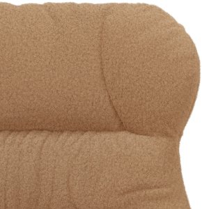 vidaXL Fotel relaksacyjny w beżowej, kręconej tkaninie 7