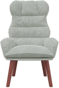 vidaXL Fotel relaksacyjny Jasnoszary Welur 4