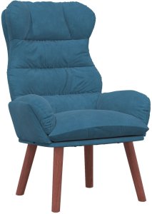 vidaXL Fotel Relaksacyjny z Niebieskiego Velvetu 2