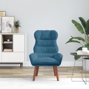 vidaXL Fotel Relaksacyjny z Niebieskiego Velvetu 3