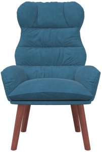 vidaXL Fotel Relaksacyjny z Niebieskiego Velvetu 4