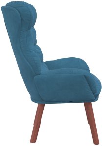 vidaXL Fotel Relaksacyjny z Niebieskiego Velvetu 5