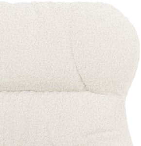 Fotel relaksacyjny vidaXL w kremowej, kręconej tkaninie 7