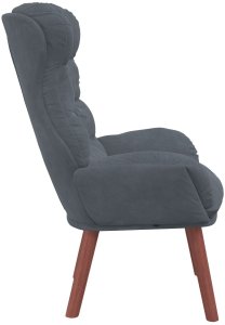 vidaXL Fotel relaksacyjny w ciemnoszarym aksamicie 5