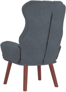 vidaXL Fotel relaksacyjny w ciemnoszarym aksamicie 6