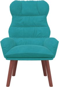 vidaXL Fotel relaksacyjny Turkusowy aksamit 3