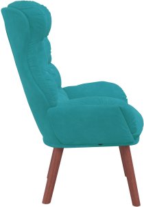 vidaXL Fotel relaksacyjny Turkusowy aksamit 4