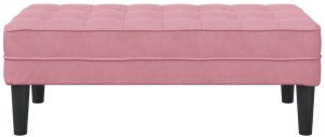 vidaXL ławka  Różowa 113x57x39 cm Aksamit 4