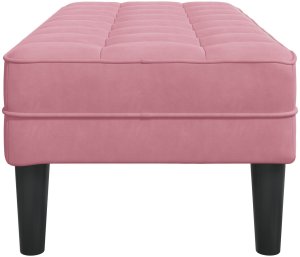 vidaXL ławka  Różowa 113x57x39 cm Aksamit 5