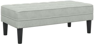 ławka vidaXL Jasnoszara 113 cm w welurze 2