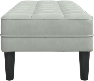 ławka vidaXL Jasnoszara 113 cm w welurze 5