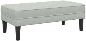 ławka vidaXL Jasnoszara 113 cm w welurze 6