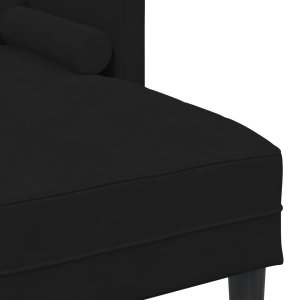 vidaXL Sofa 3-osobowa z chaise longue L-czarna 160 cm aksamitna 7
