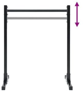 vidaXL Zestaw stacji dipowych 2 szt. Regulowana wysokość 88,5/98,5 cm Stal 9