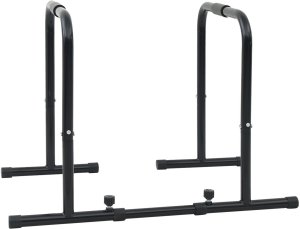 vidaXL Drążek do pompek z regulowaną długością, 300 kg nośności, 96-117x67x75 cm stal 1