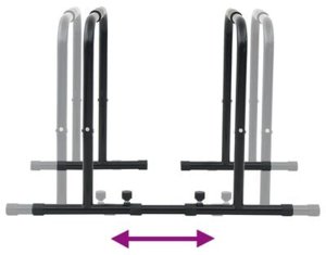 vidaXL Drążek do pompek z regulowaną długością, 300 kg nośności, 96-117x67x75 cm stal 9