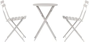 vidaXL vidaXL 3-elementowy składany zestaw bistro beżowy ze stali 7
