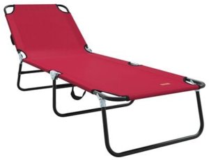 vidaXL Składany czerwony leżak z tkaniny Oxford 600D (42003142) 3