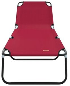 vidaXL Składany czerwony leżak z tkaniny Oxford 600D (42003142) 6