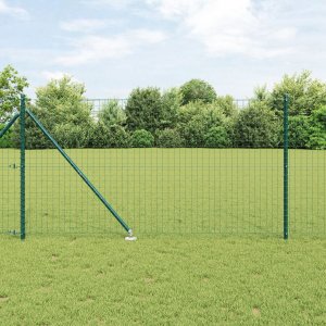 vidaXL Słupki ogrodzeniowe  z ostrym końcem 7 szt. 32 mm 140 cm ze stali galwanizowanej 1