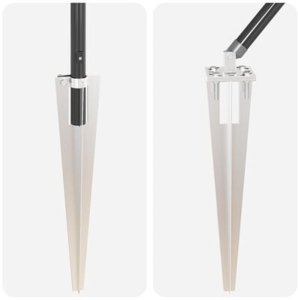 vidaXL Słupki ogrodzeniowe z ostrzem 13 szt. 32 mm 160 cm ze stali ocynkowanej 7