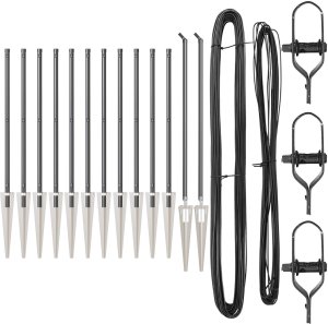 vidaXL Posts ogrodzeniowe z kolcem 13 szt. 32 mm 120 cm ze stali galwanizowanej 2