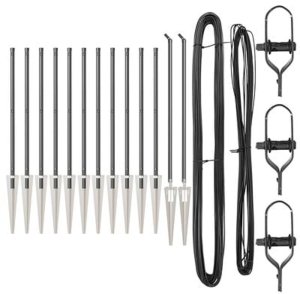 vidaXL Posts ogrodzeniowe z kolcem 13 szt. 32 mm 120 cm ze stali galwanizowanej 3