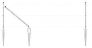vidaXL Posts do ogrodzenia z kolcem 7 szt. 32 mm 80 cm ze stali ocynkowanej 7