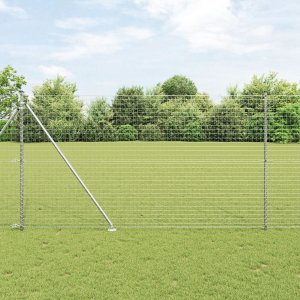 vidaXL Słupki ogrodzeniowe  z kolcem 7 szt. 32 mm 180 cm Stal galwanizowana 1