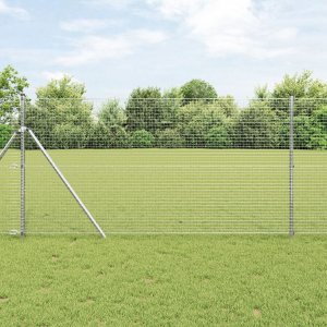 vidaXL Ogrodzenie ze spawanej stali ocynkowanej  1,2x10 m 1