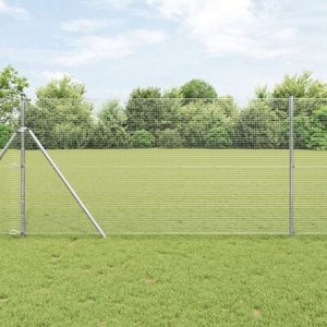 vidaXL vidaXL Ogrodzenie z drutu spawanego 1.4x25 m z ocynkowanej stali 4