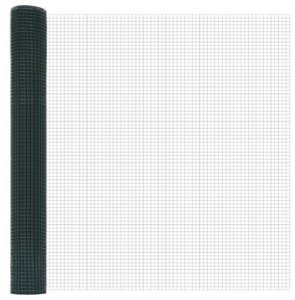 vidaXL Zielone ogrodzenie ze spawanych drutów 1,4x25 m Stal 6