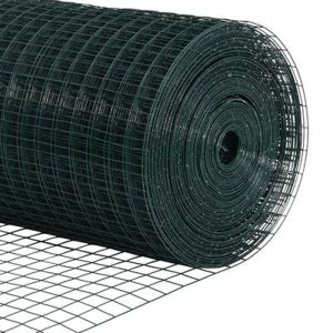 vidaXL Zielone ogrodzenie ze spawanych drutów 1,4x25 m Stal 9
