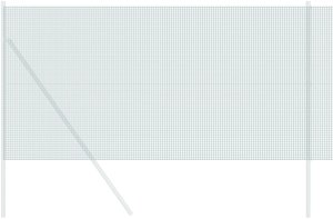 vidaXL Zielona siatka ogrodzeniowa  1.4x50 m ze stali 3