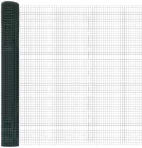 vidaXL Zielona siatka ogrodzeniowa  1.4x50 m ze stali 4