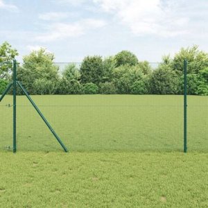 vidaXL vidaXL Zielone ogrodzenie z drutu spawanego 1x50 m Stal 4