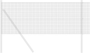 vidaXL Szare Zgrzewane Ogrodzenie Druciane 0.5x100 m Stal 3