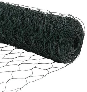 vidaXL płot w kształcie sześciokąta  Zielony 1,6x25 m Stal 9