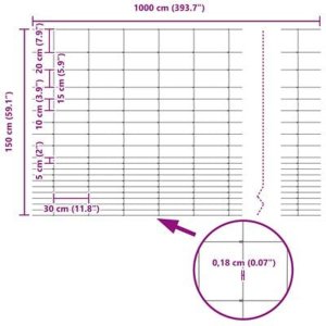 vidaXL Ogrodzenie Polne 1.6x10 m Stal Ocynkowana 9