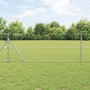 vidaXL Ogrodzenie Polowe 0.8x25 m Stal Galwanizowana 1